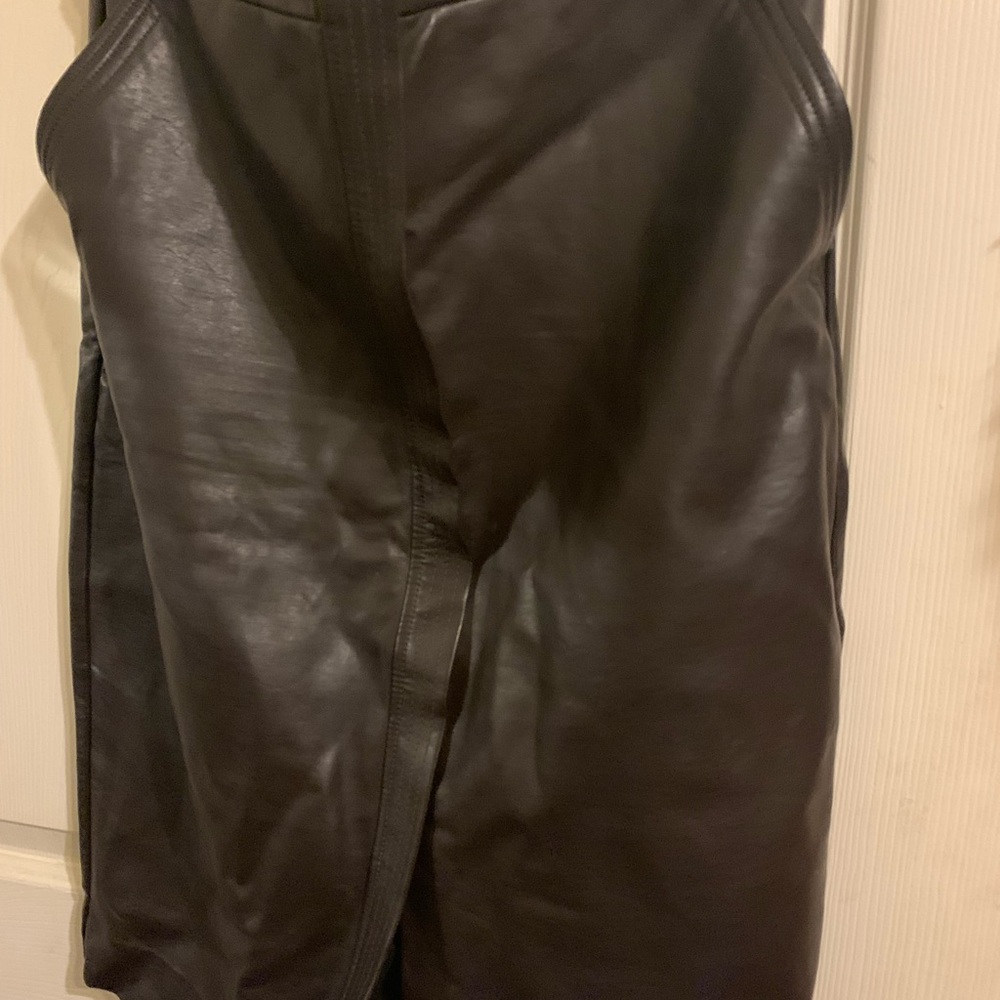 Faux leather skirt